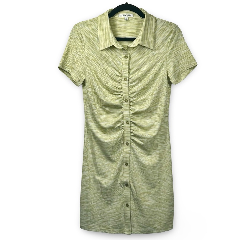 Cloud Ten Bodycon Shirt Dress Size Large Casual‎ Athleisure Stretch Comfy Sporty